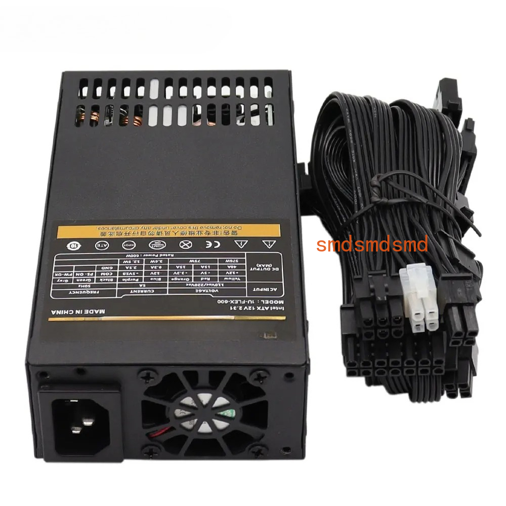 Atx Power Supply 1U Flex 500W - 600Wモジュラー電源 小型1UコンピューターPSU Flex-ATX 500W ITXミニPC用 アクティブPFC