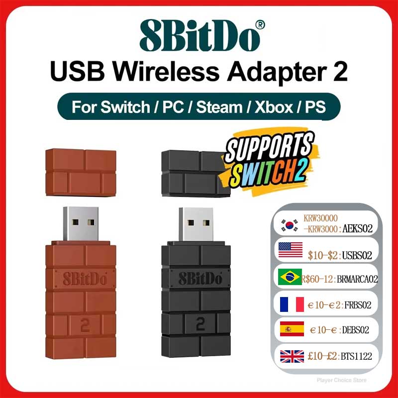 Turing Pi 2 - 8BitDo USBワイヤレスBluetoothアダプター2は、Nintendo Switch 2、PS3、PS5、Xbox JoyCon、RR2 Rレシーバー、PC、Windows、Mac、Raspberry