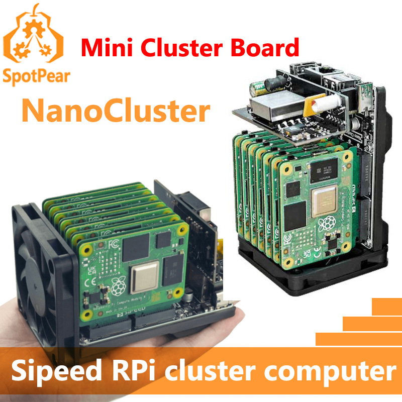 Deskpi Super6C - Sipeed NanoClusterミニナノクラスターボード、ミニデータセンター、Raspberry Pi CM4/CM5/コンピューター/LM3H/M4N対応