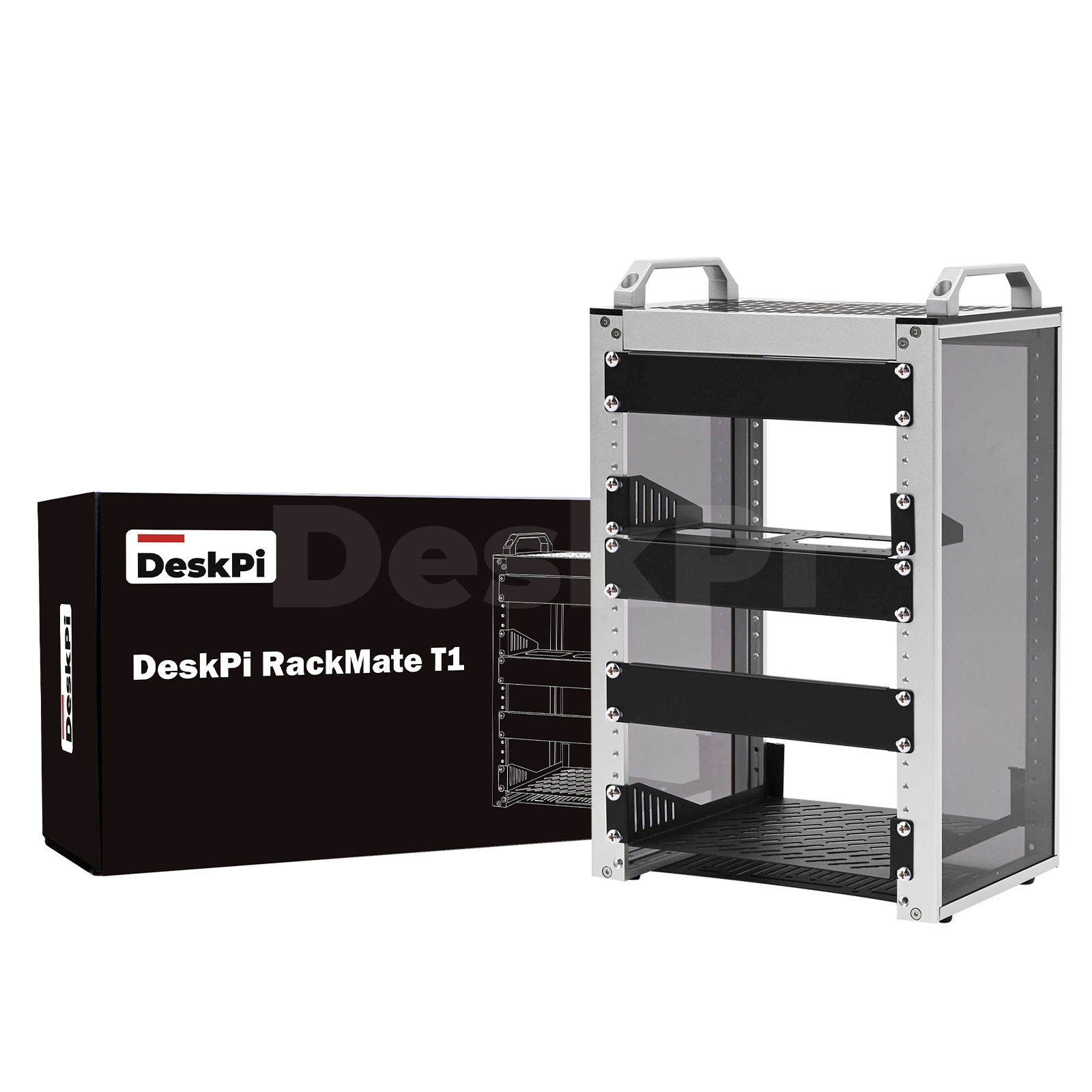 Deskpi Super6C - DeskPi RackMate T1 ラックマウント、ネットワーク、サーバー、オーディオ、ビデオ機器用の 10 インチ