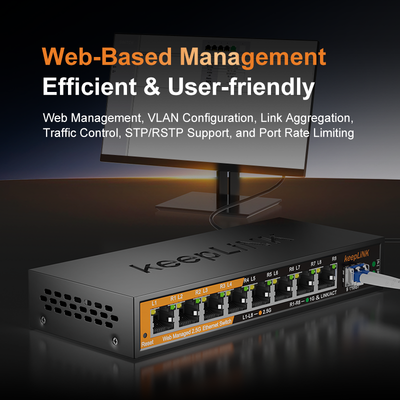 KeepLiNK 2.5Gb マネージド スイッチ (8 ポ - Sfp+ 10G Managed Switch 8 Port のレビューと価格