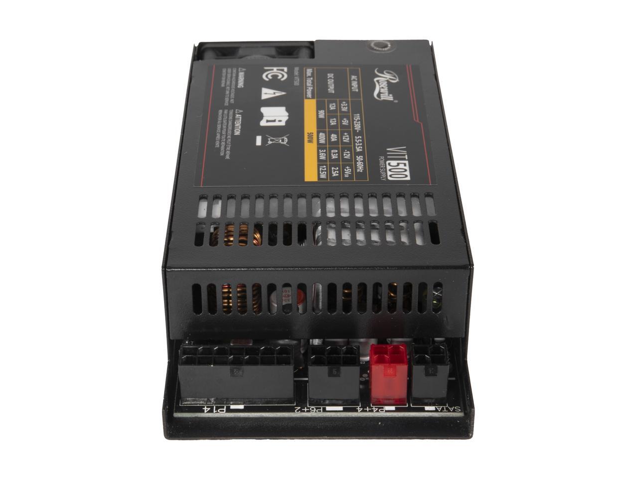 Rosewill VIT 500W、Mini ITX/Fle - Atx Power Supply 1U Flex 500W のレビューと価格