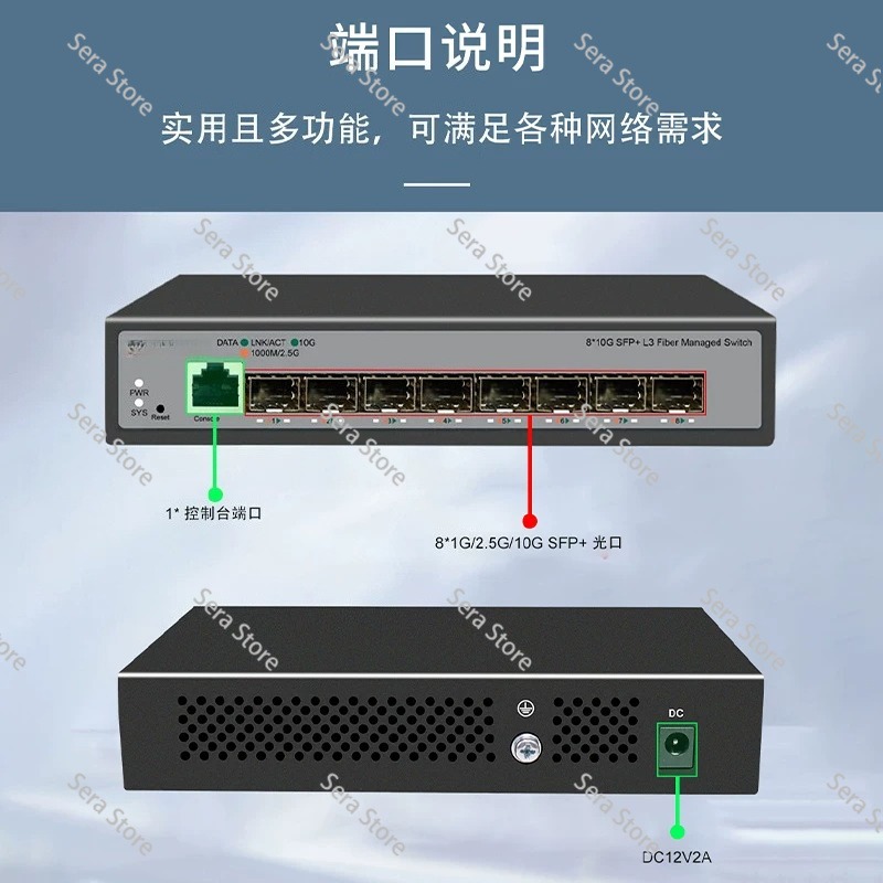 8ポート フル10ギガビット イーサネットスイッチ ホームサ - Sfp+ 10G Managed Switch 8 Port のレビューと価格