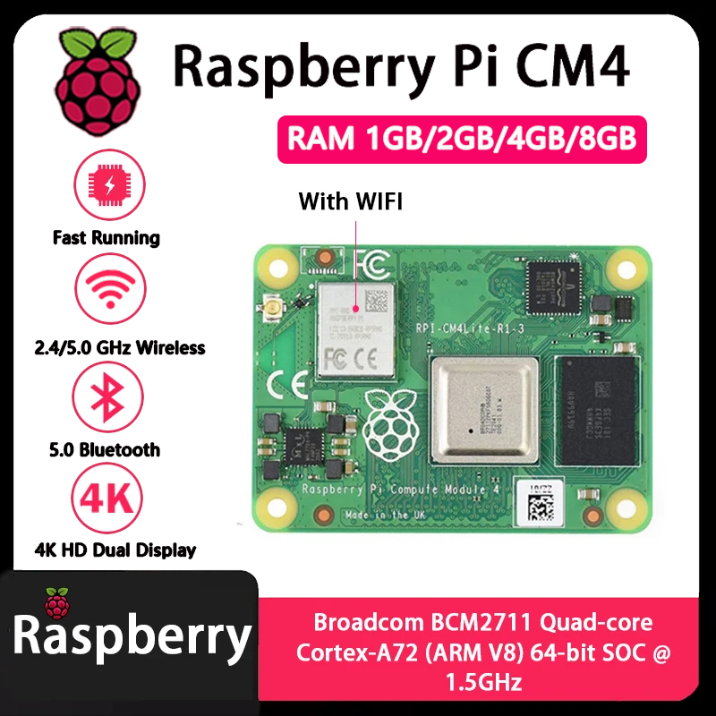 Raspberry Pi CM4 1GB/2GB/4GB/8 - Raspberry Pi Cm4 8Gb Ram 32Gb Emmc Wifi のレビューと価格
